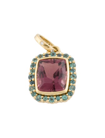 Temple St. Clair 18K Tourmaline, Alexandrite, & Diamond Pendant
