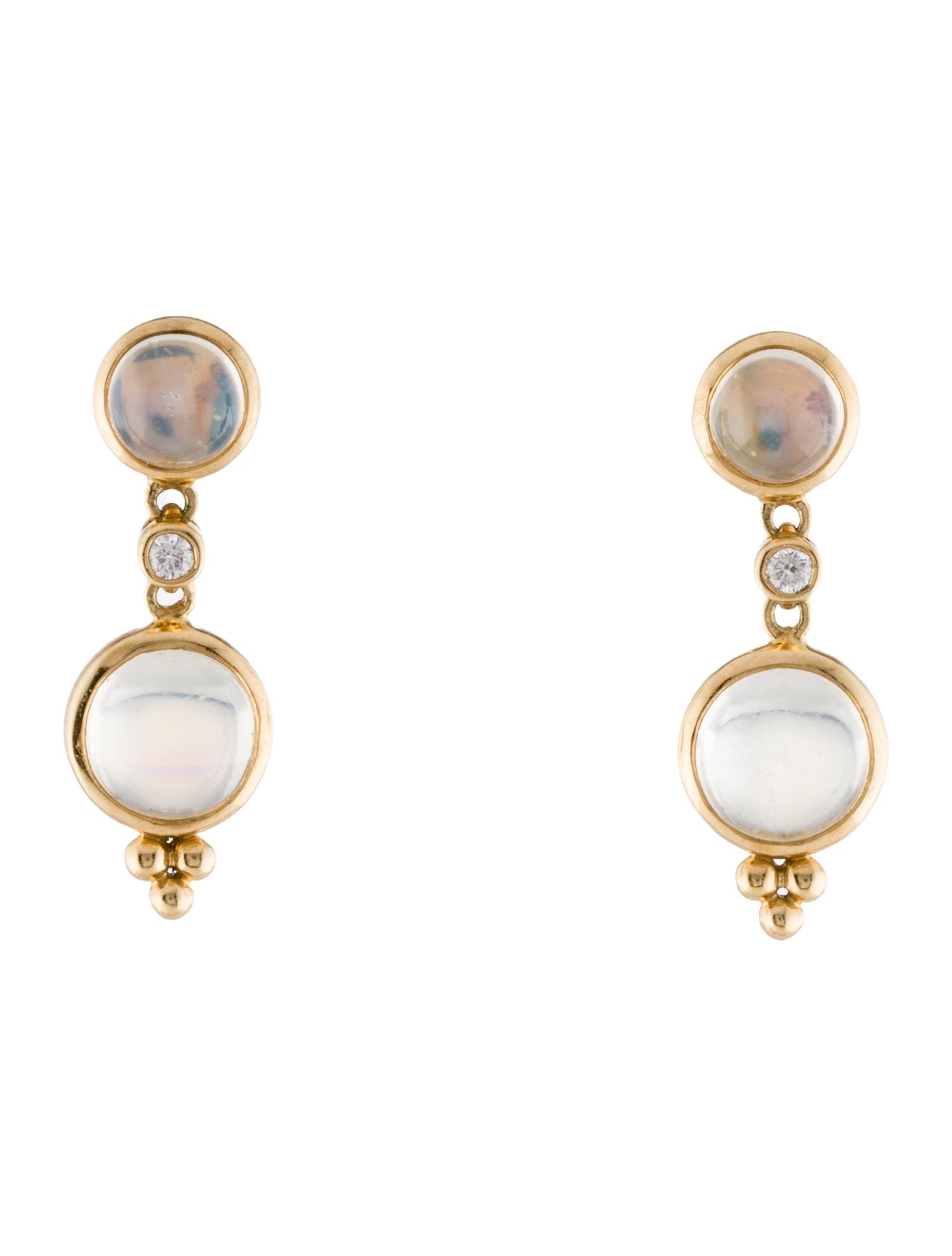 Temple St. Clair 18K Moonstone & Diamond Drop Earrings