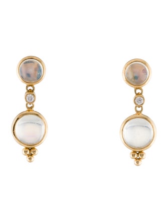 Temple St. Clair 18K Moonstone & Diamond Drop Earrings