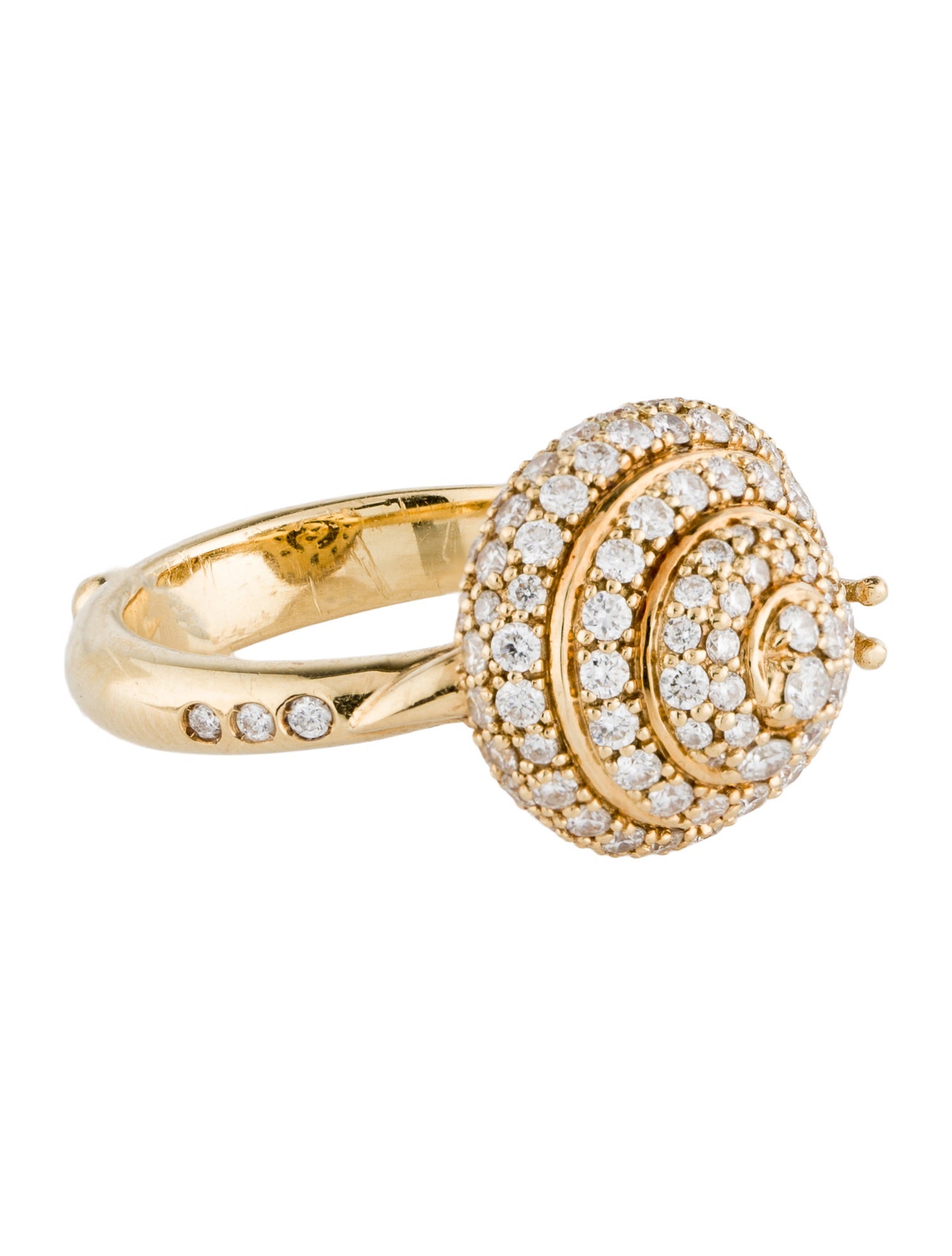 Temple St. Clair 18K Diamond Snail Cocktail Ring