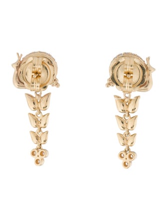 Temple St. Clair 18K 1.00ctw Diamond Snail & Vine Drop Earrings