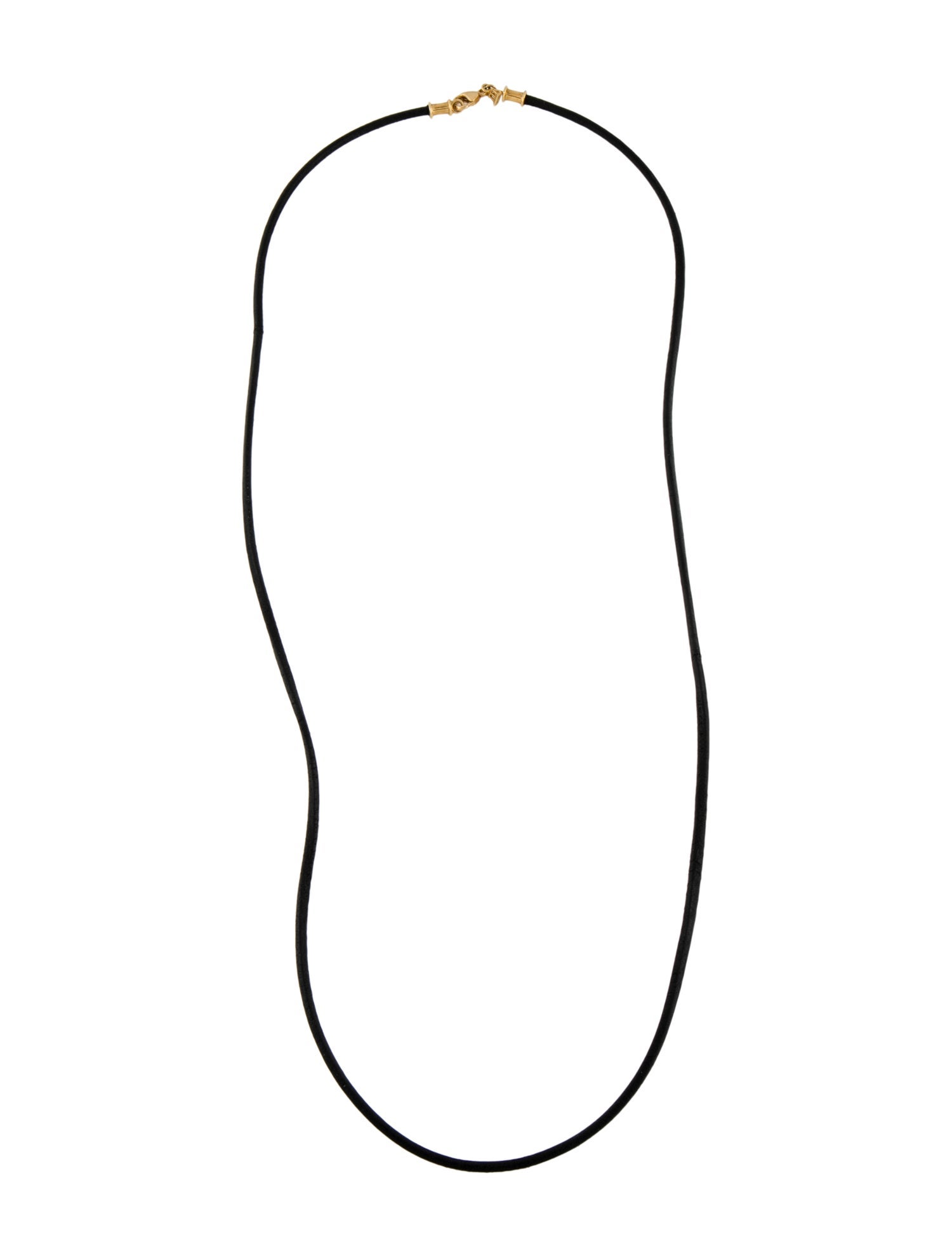 Temple St. Clair 18K Black Leather Cord Necklace