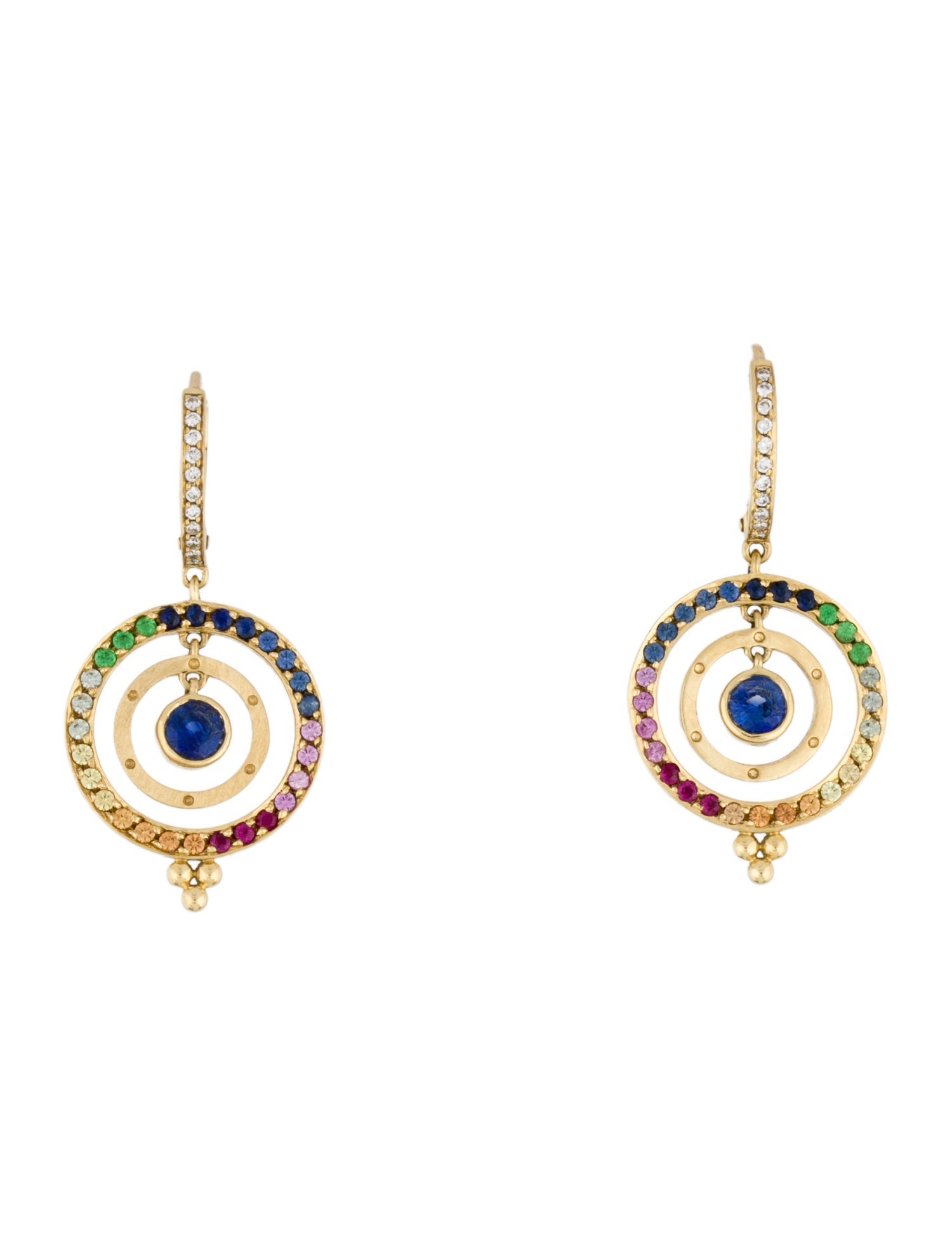 Temple St. Clair 18K Diamond & Multistone Piccolor Tolomeo Drop Earrings