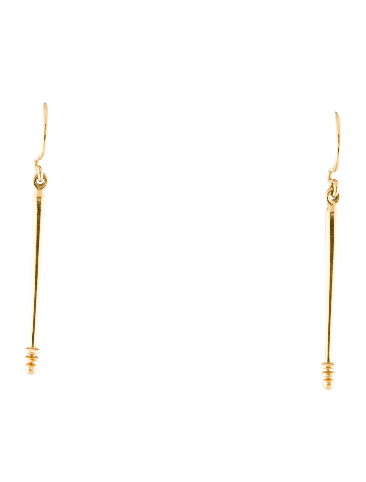 Temple St. Clair 18K Baton Drop Earrings