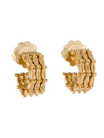 Temple St. Clair 18K Vigna Hoop Earrings