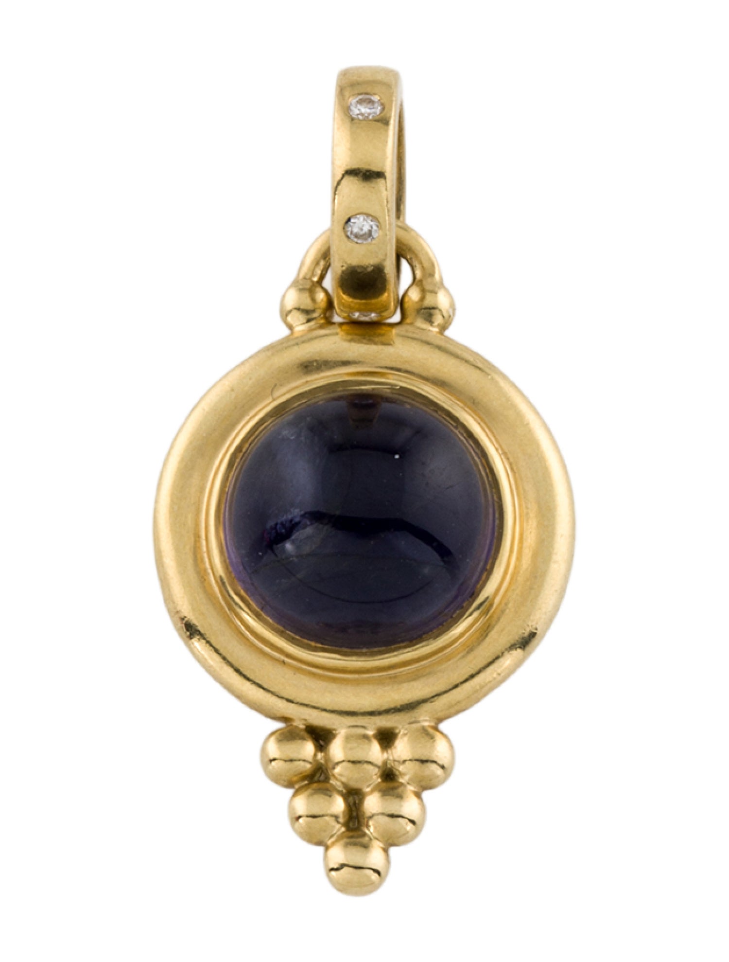 Temple St. Clair 18K 2.19ct Iolite & Diamond Classic Pendant