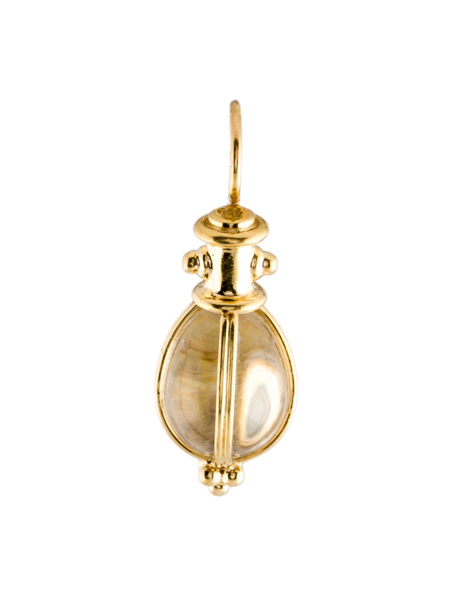Temple St. Clair 18K Quartz Classic Amulet Drop Single Earring