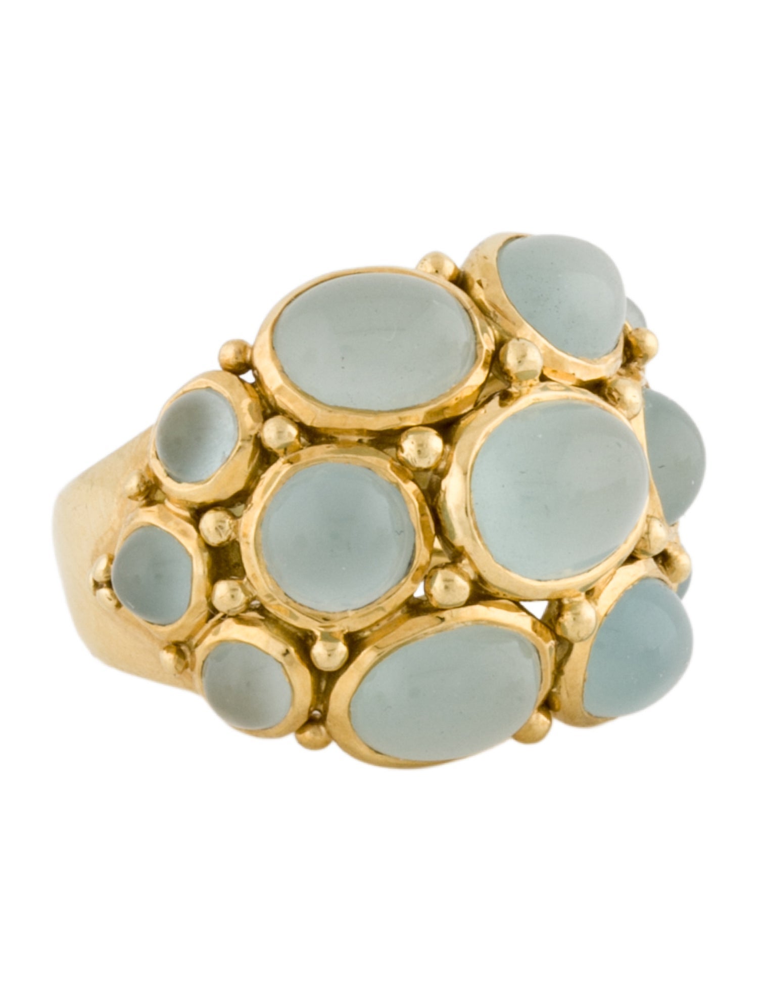 Temple St. Clair 18K Aquamarine Bombe Ring