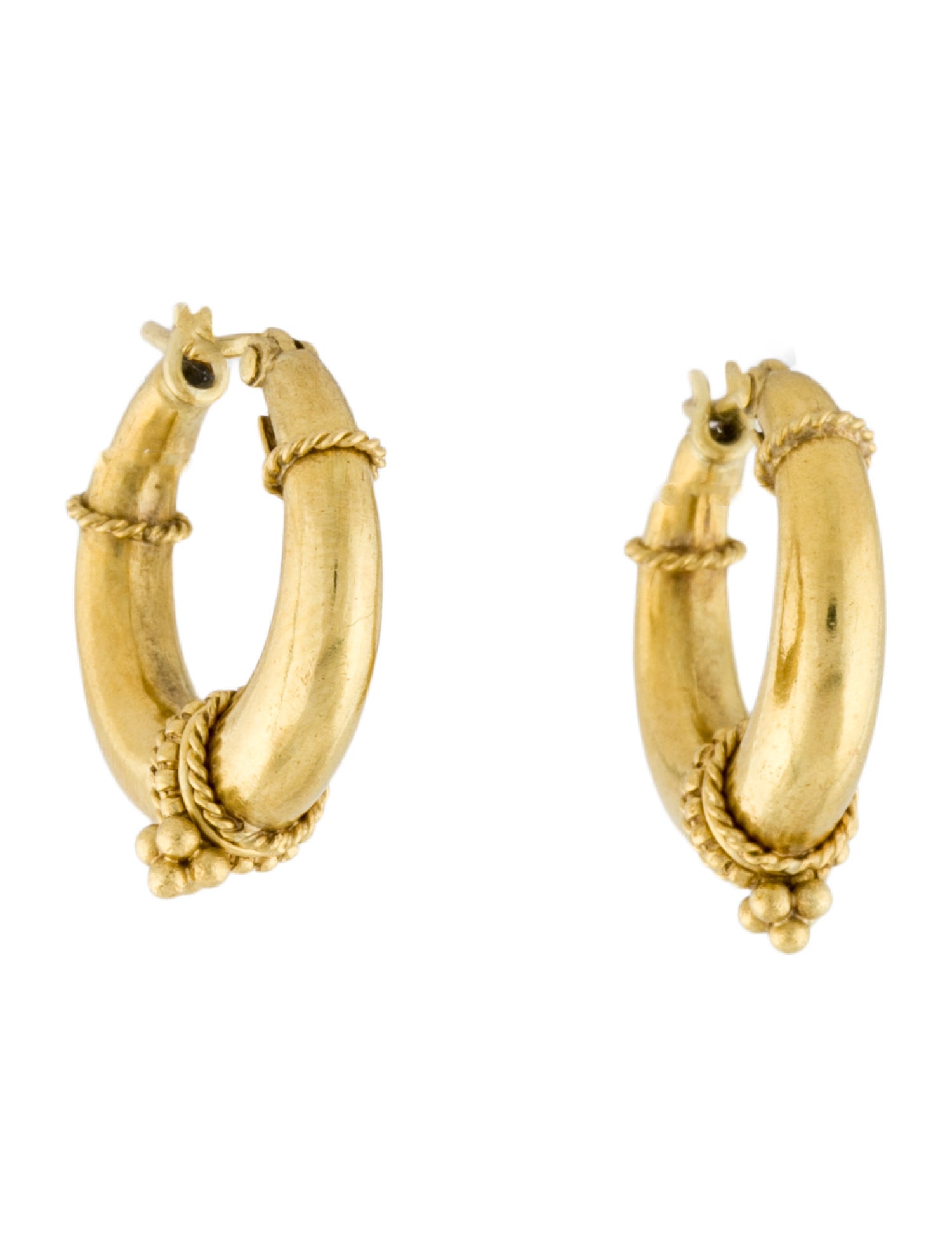 Temple St. Clair 18K Hellenistic Hoop Earrings
