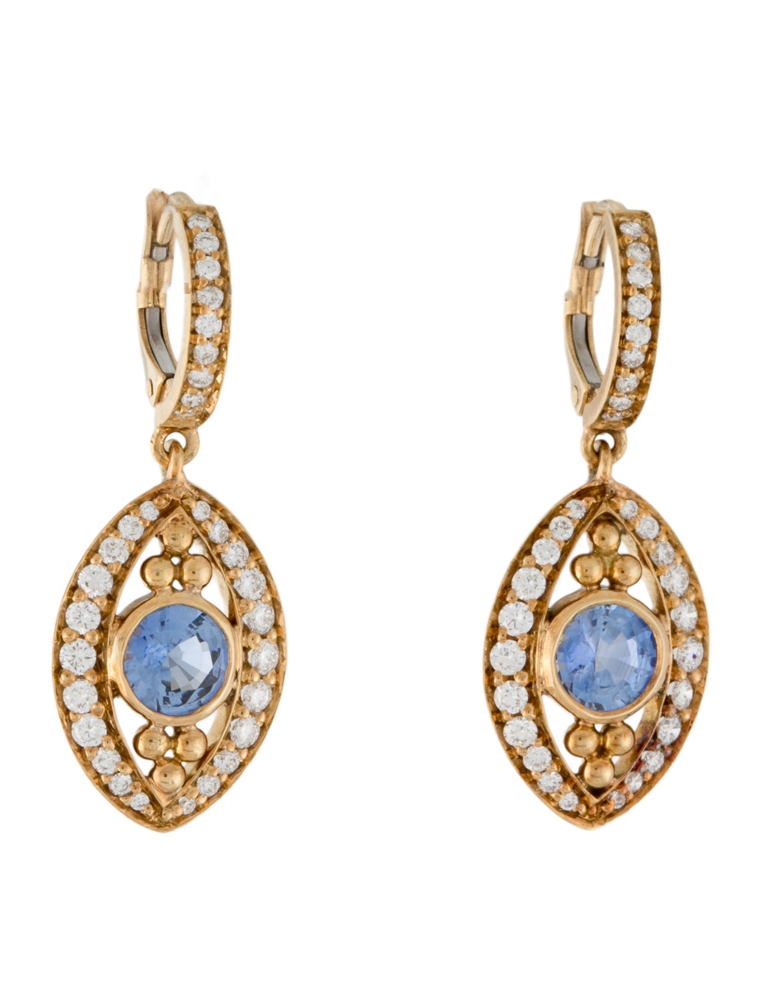 Temple St. Clair 18K Sapphire & Diamond Evil Eye Earrings