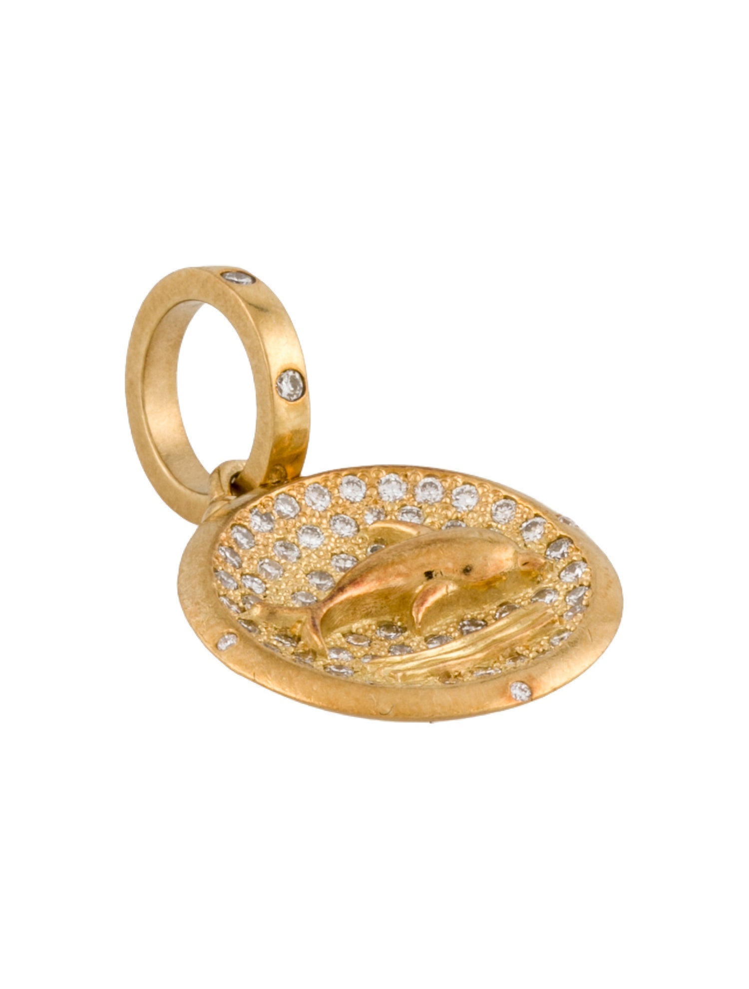 Temple St. Clair 18K Diamond Dolphin Aries Pendant