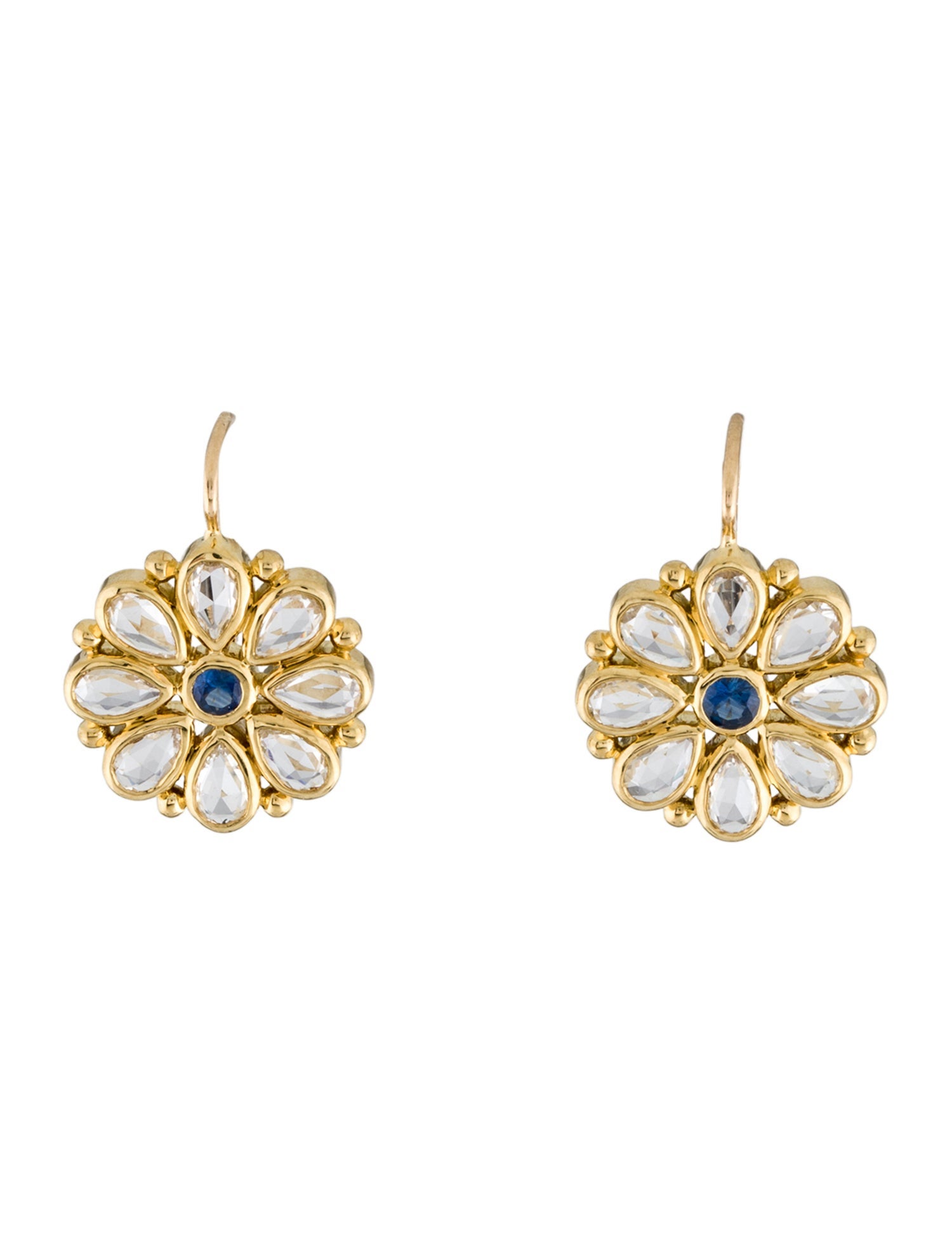 Temple St. Clair 18K Sapphire Flower Earrings