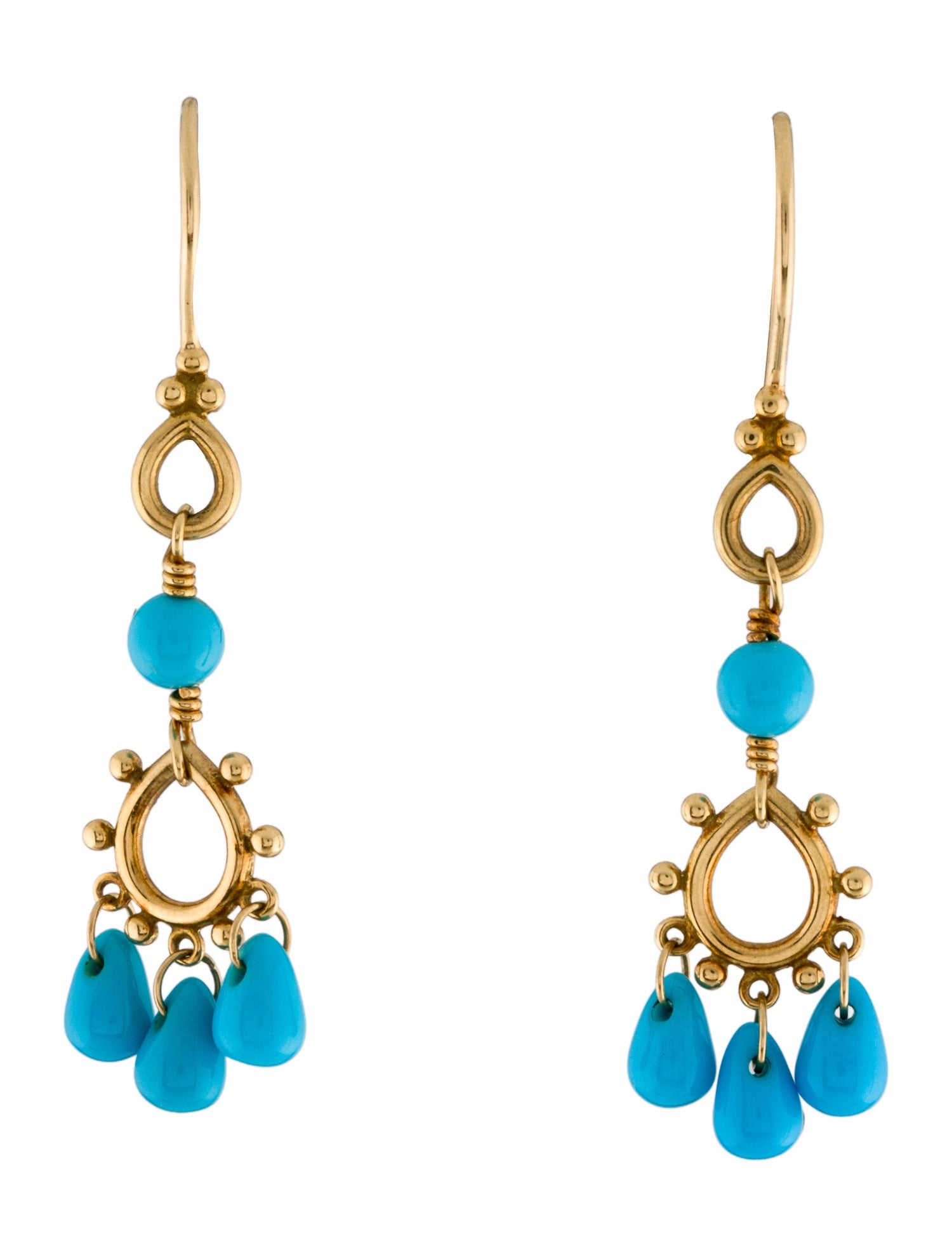 Temple St. Clair 18K Turquoise Drop Earrings