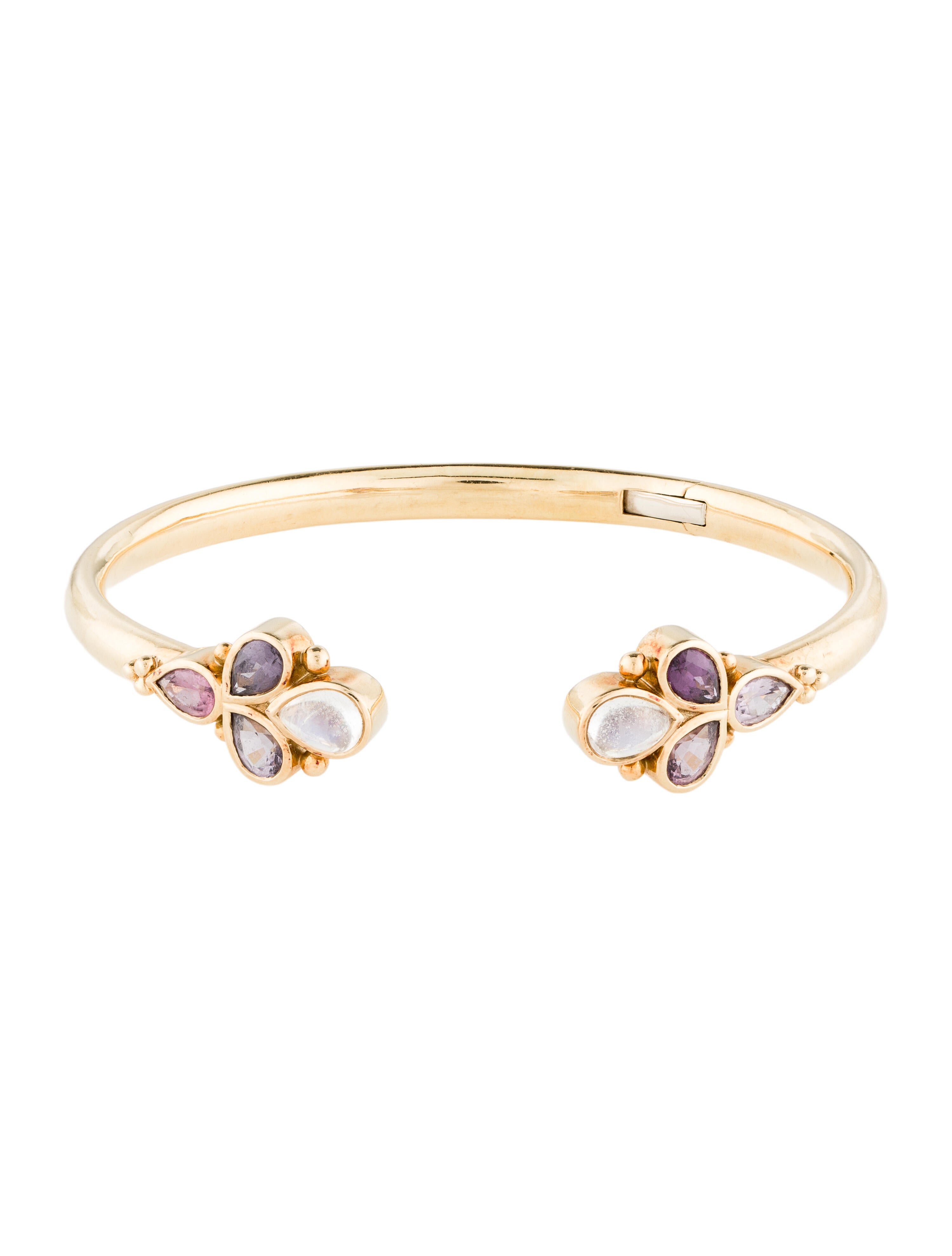 Temple St. Clair 18K Moonstone & Spinel Seta Bella Cuff