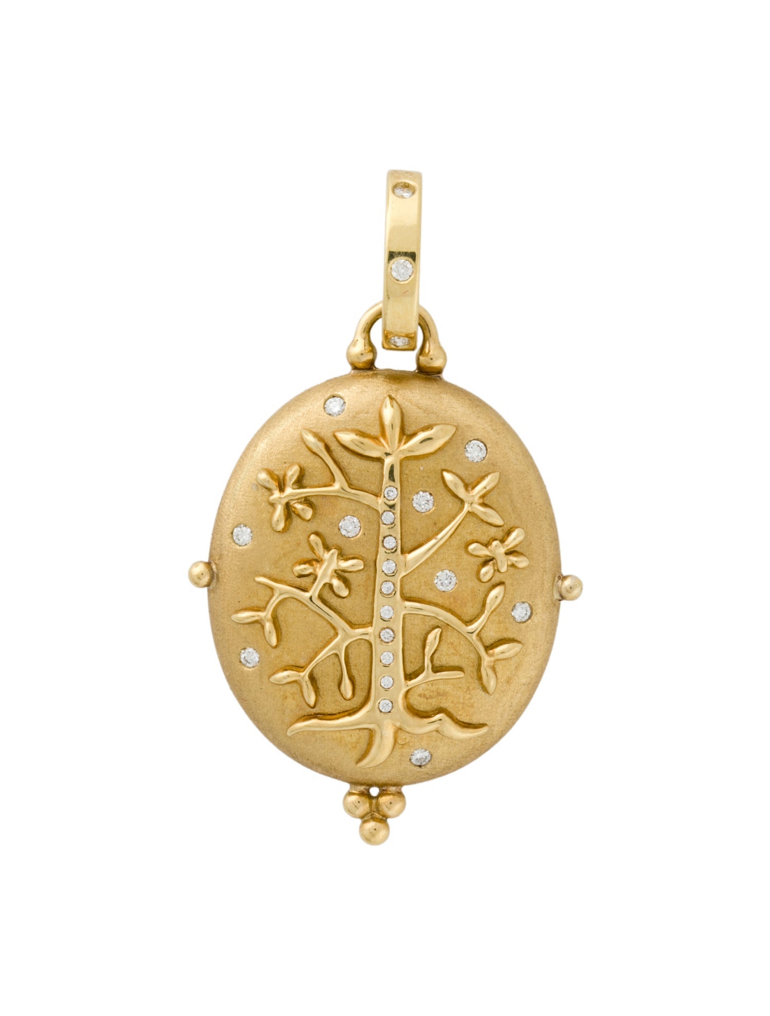 Temple St. Clair 18K Diamond Tree of Life Locket
