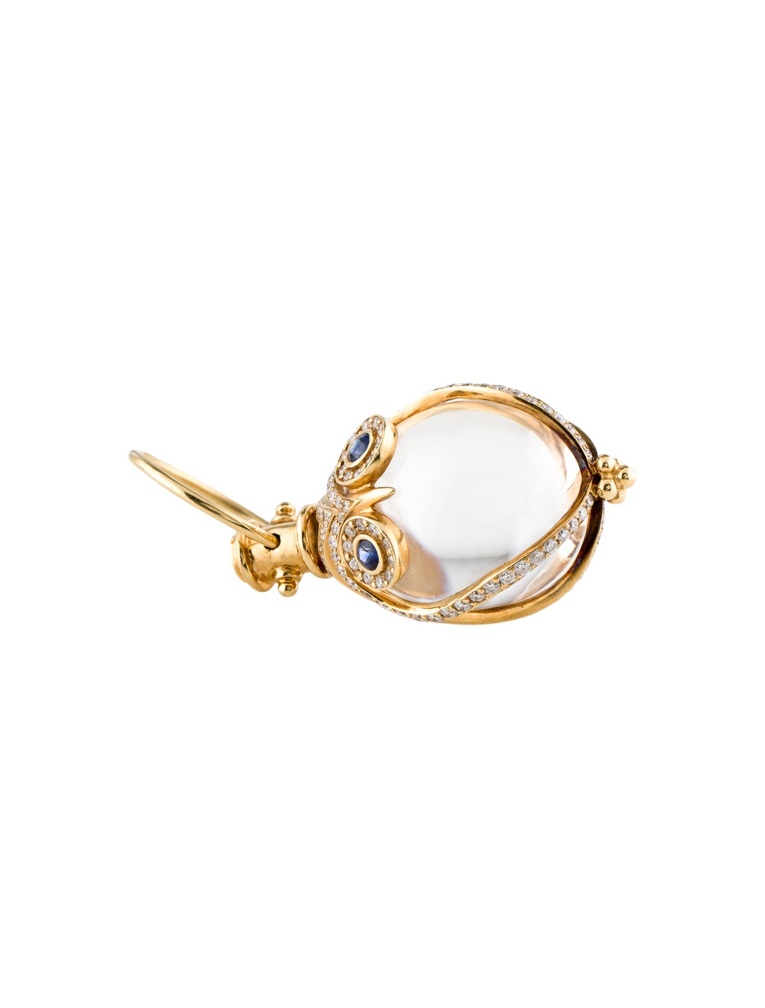 Temple St. Clair 18K Quartz, Sapphire & Diamond Medium Owl Amulet