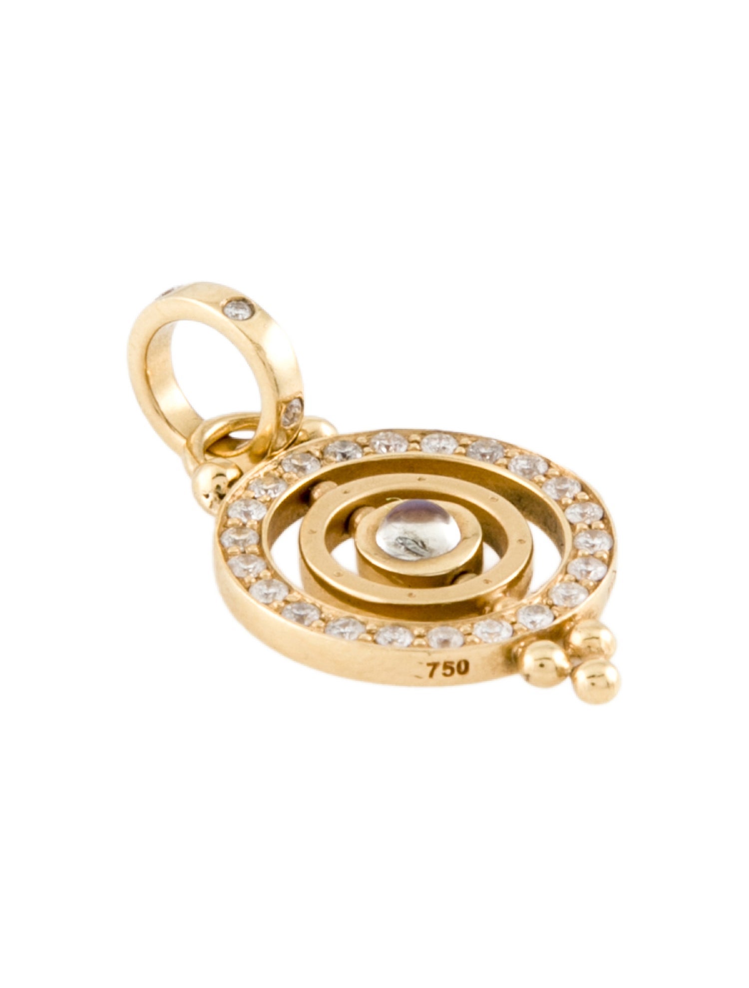 Temple St. Clair 18K Moonstone & Diamond Orbit Pendant