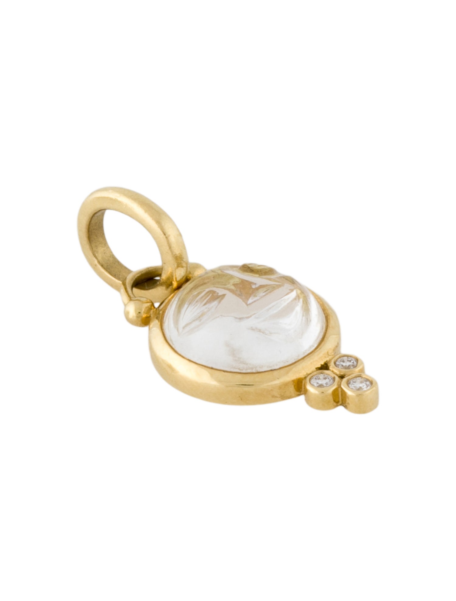 Temple St. Clair 18K Quartz & Diamond Moonface Pendant