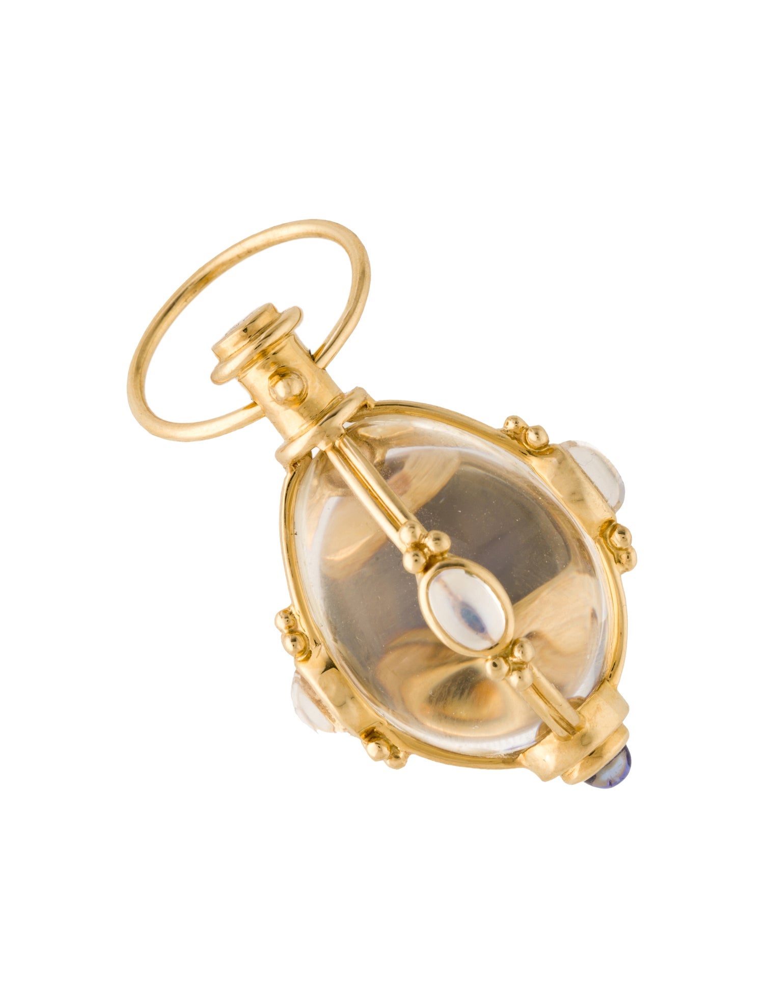 Temple St. Clair 18K Quartz, Moonstone & Tanzanite Blue Moon Amulet