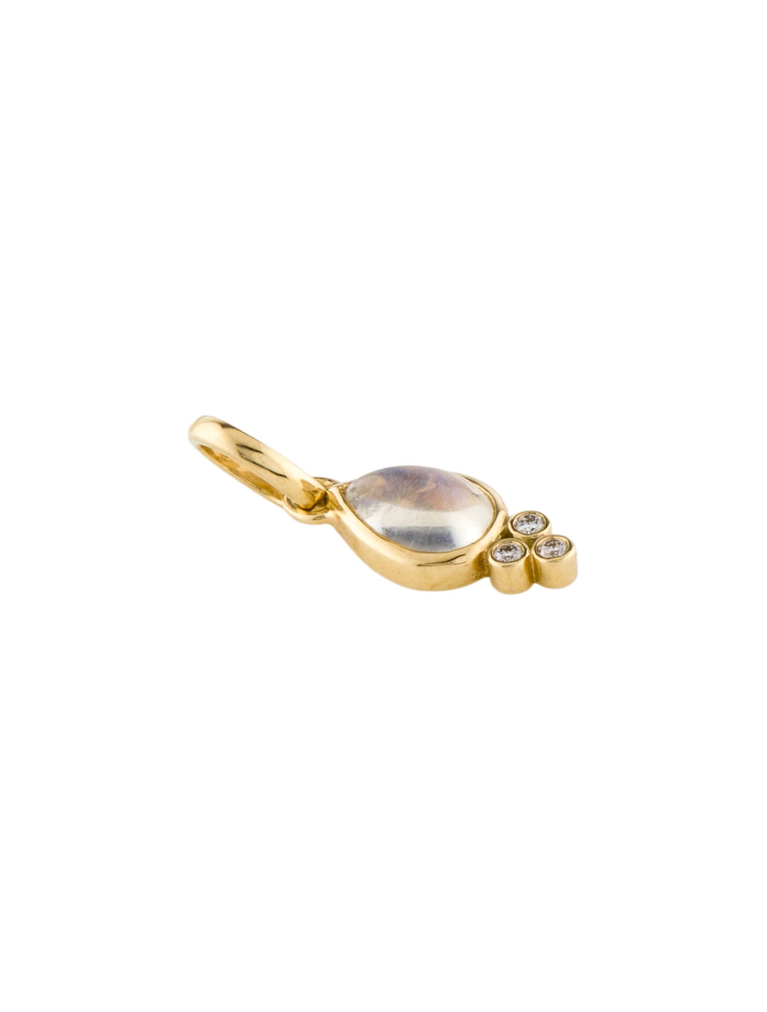 Temple St. Clair 18K 1.10ct Moonstone Labradorite & Diamond Piccolo Pendant