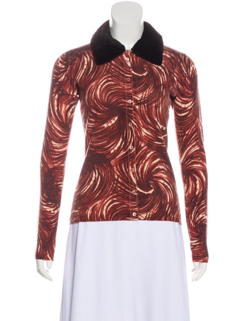 TSE Cashmere Fur-Trimmed Cashmere Cardigan multico