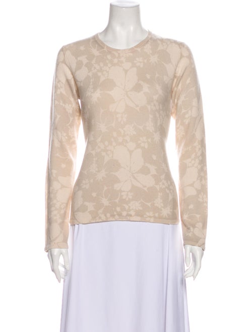 TSE Cashmere Cashmere Floral Print Sweater