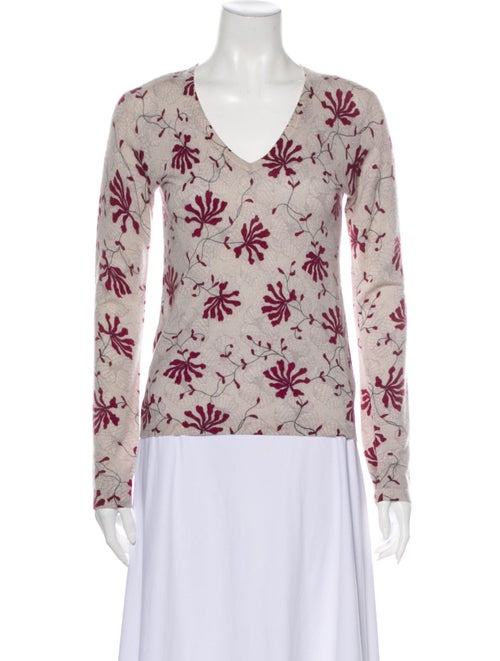 TSE Cashmere Cashmere Printed Sweater Grey