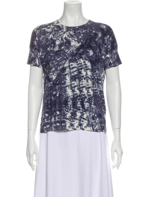 TSE Cashmere Cashmere Printed Sweater Blue