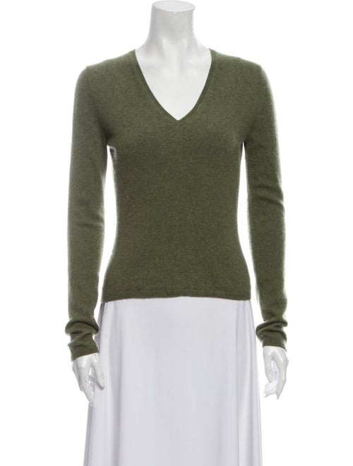 TSE Cashmere Cashmere V-Neck Sweater Green