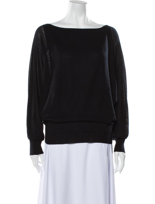 TSE Cashmere Cashmere Bateau Neckline Sweater Blac