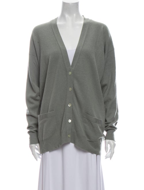 TSE Cashmere Cashmere V-Neck Sweater Green