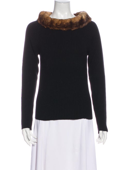 TSE Cashmere Cashmere Mock Neck Sweater Black
