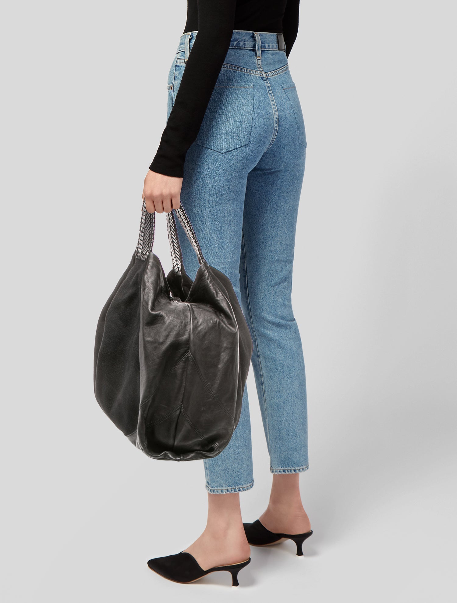 TSE Cashmere Leather Top Handle Bag
