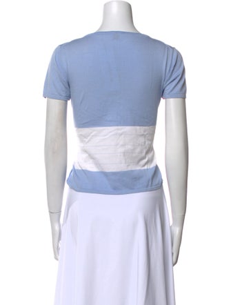 TSE Cashmere Scoop Neck Short Sleeve Crop Top