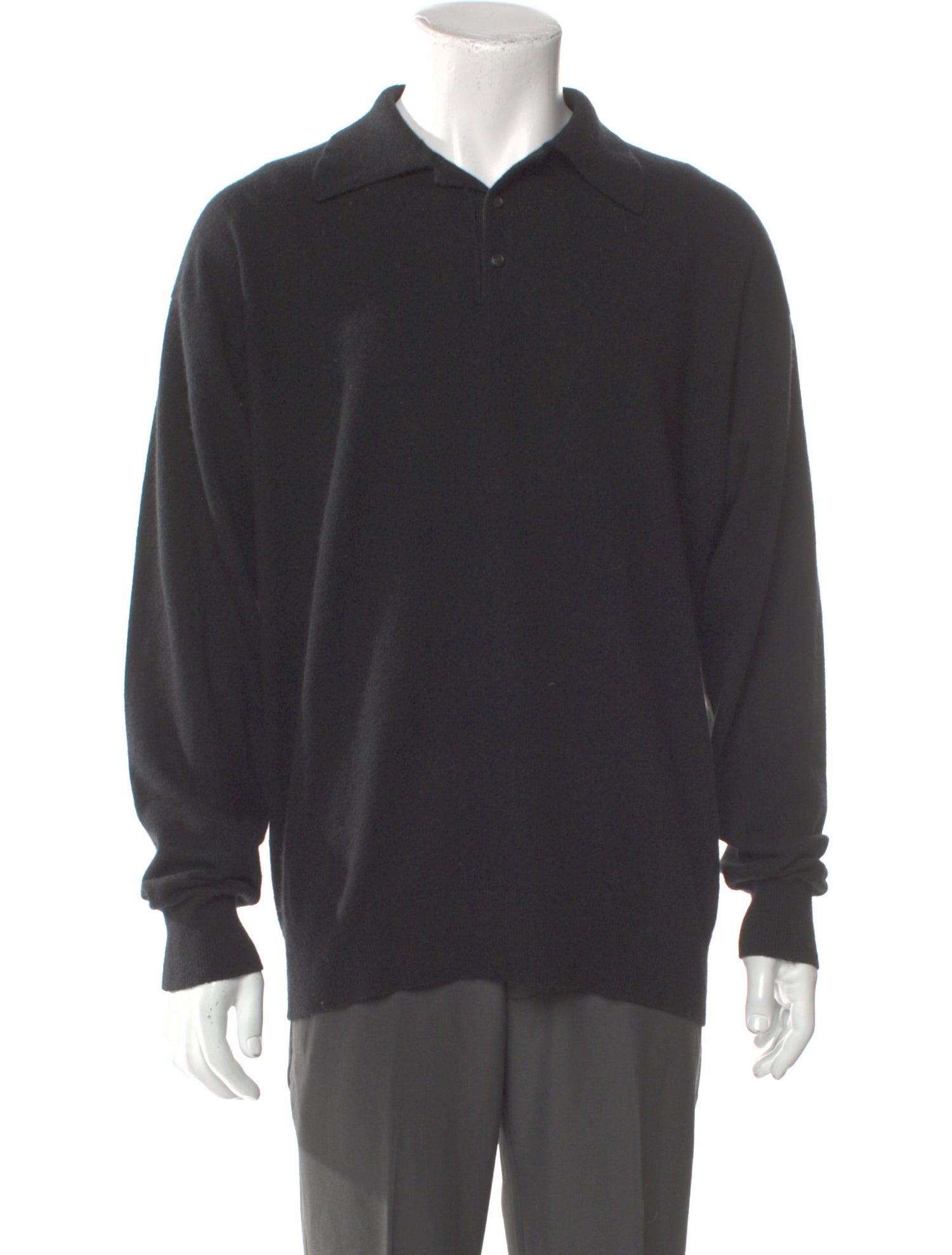 TSE Cashmere Crew Neck Long Sleeve Polo Sweater