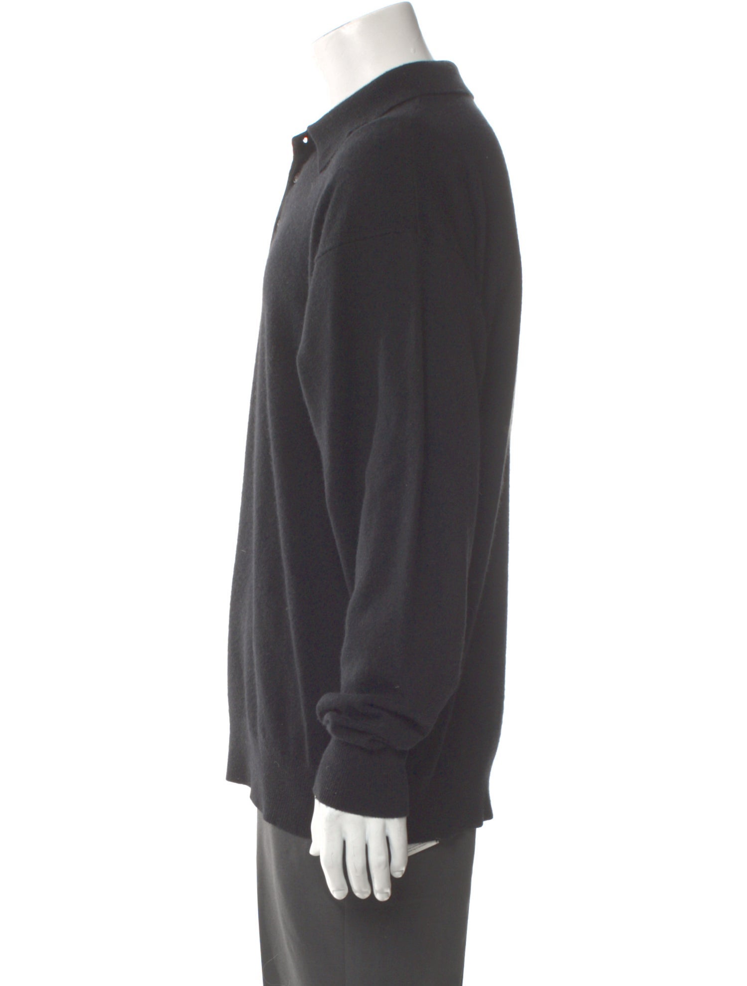 TSE Cashmere Crew Neck Long Sleeve Polo Sweater