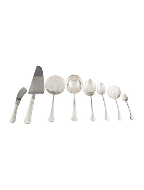 Towle Silversmiths 8-Piece Chippendale Sterling Serving Utensil Set
