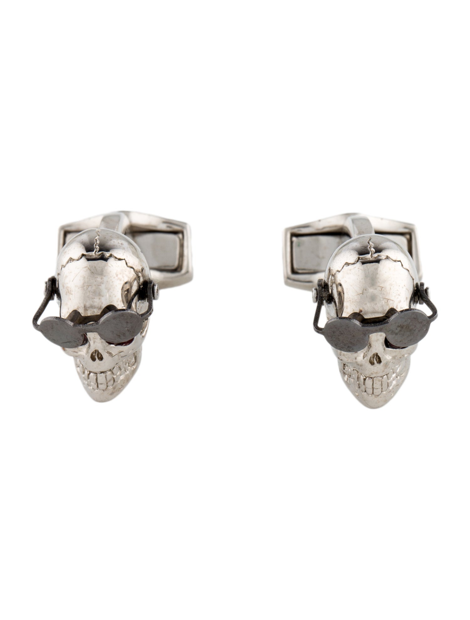 Tateossian Stone Skull Cufflinks
