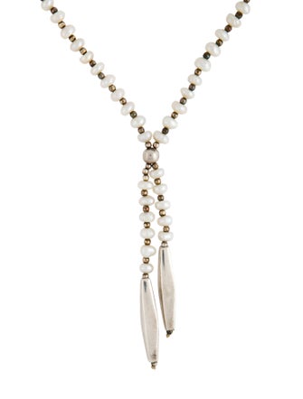 Tateossian Pearl Lariat Necklace