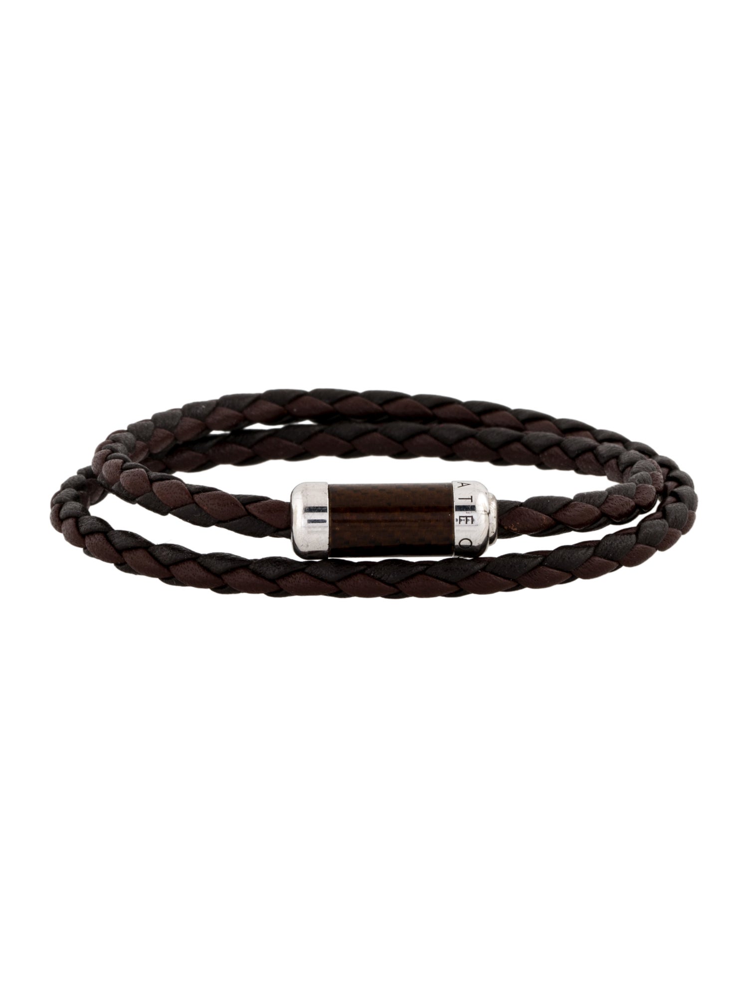Tateossian Leather Double Wrap Monte Carlo Bracelet