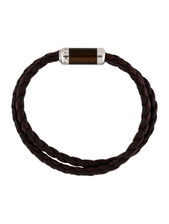 Tateossian Leather Double Wrap Monte Carlo Bracelet