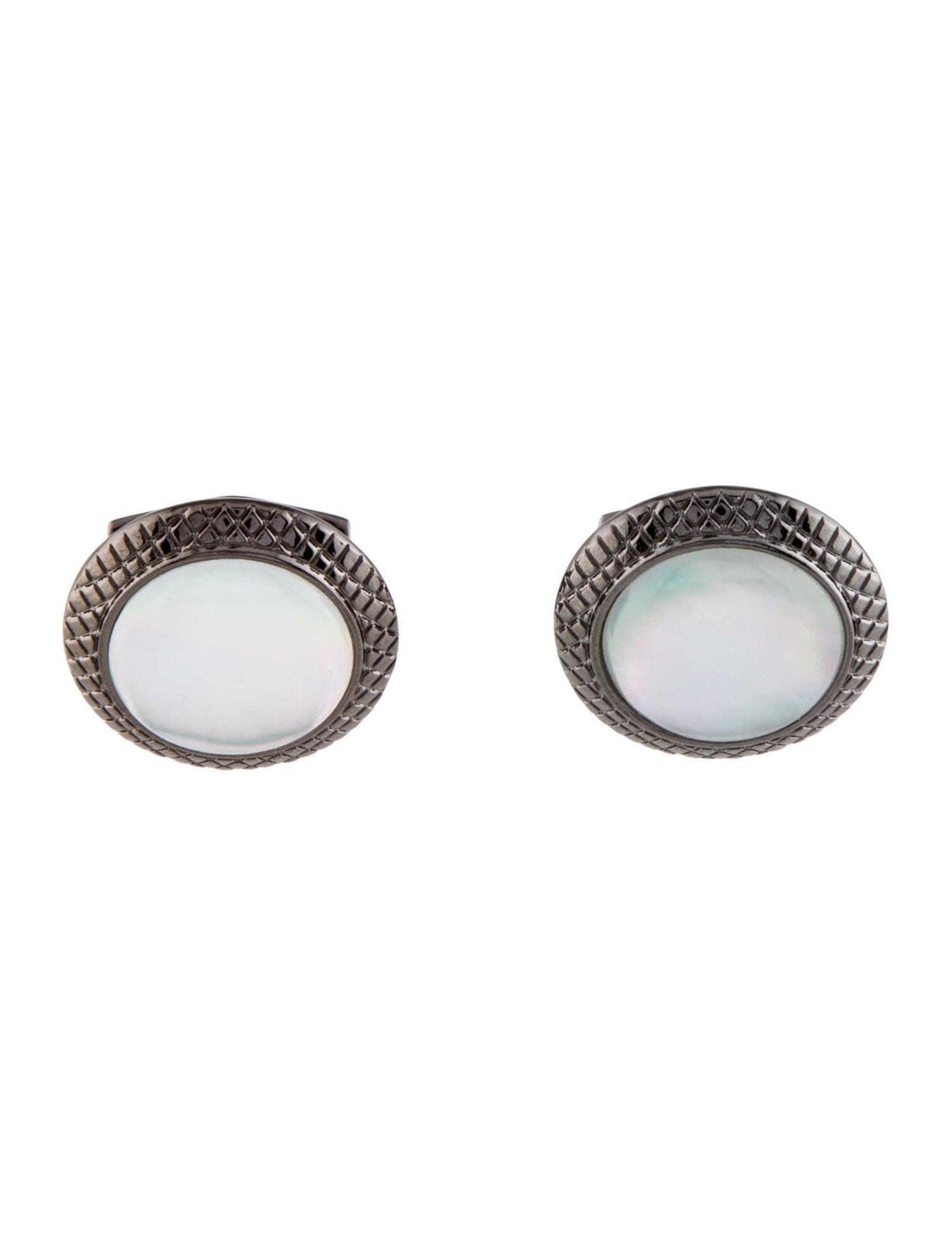 Tateossian Mother Of Pearl Round Cufflinks