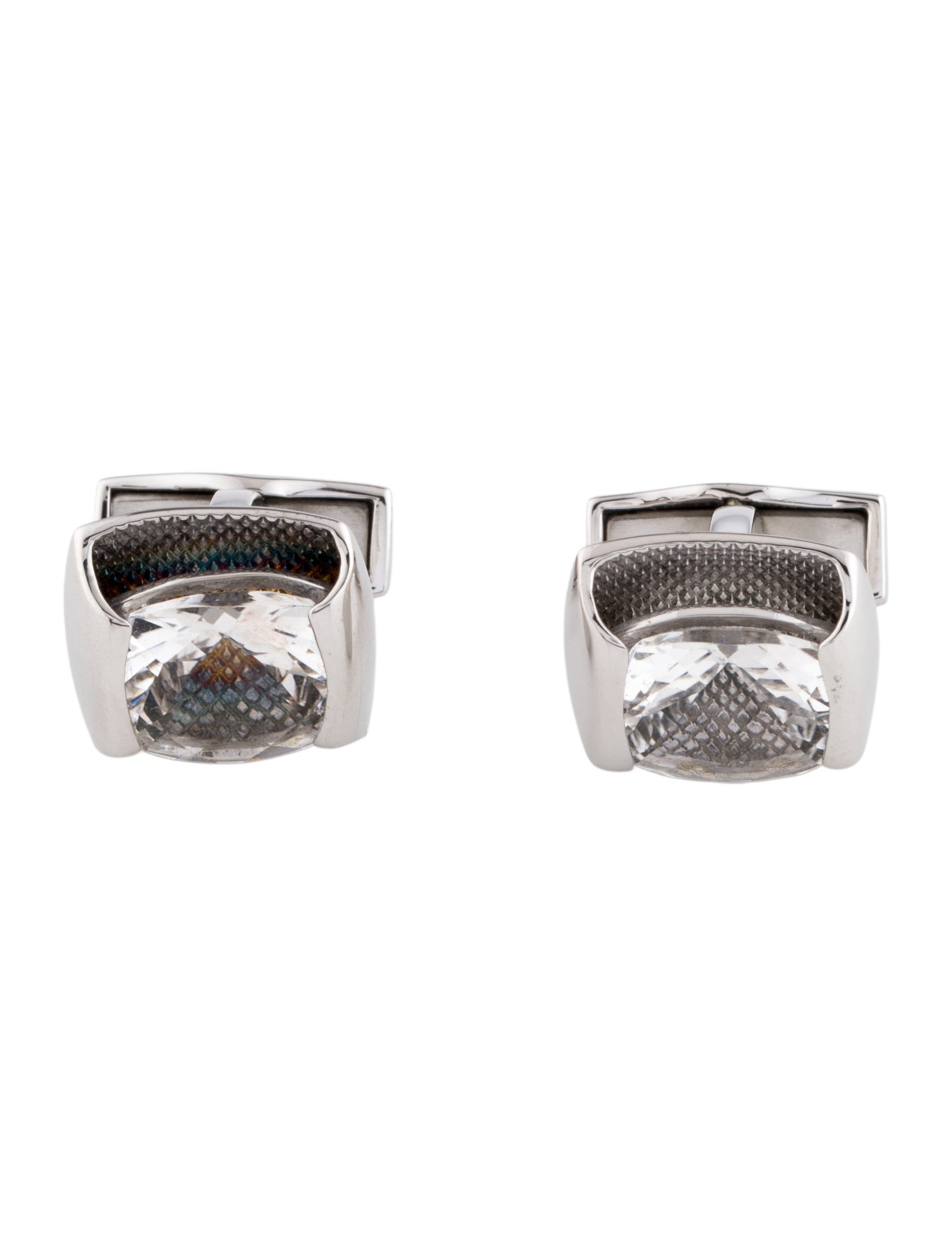 Tateossian Cubic Zirconia Square Cufflinks