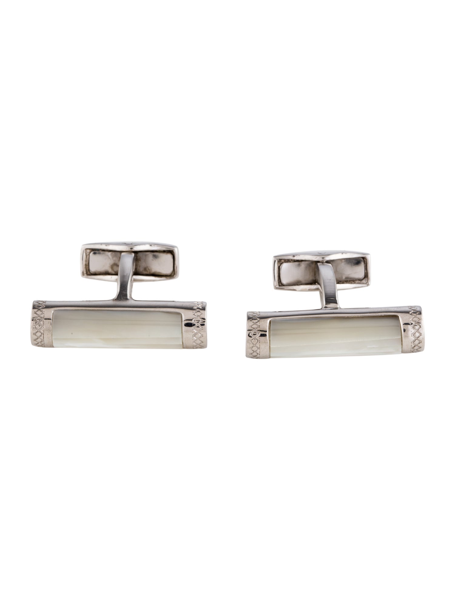 Tateossian Cylindrical Mother Of Pearl Cufflinks