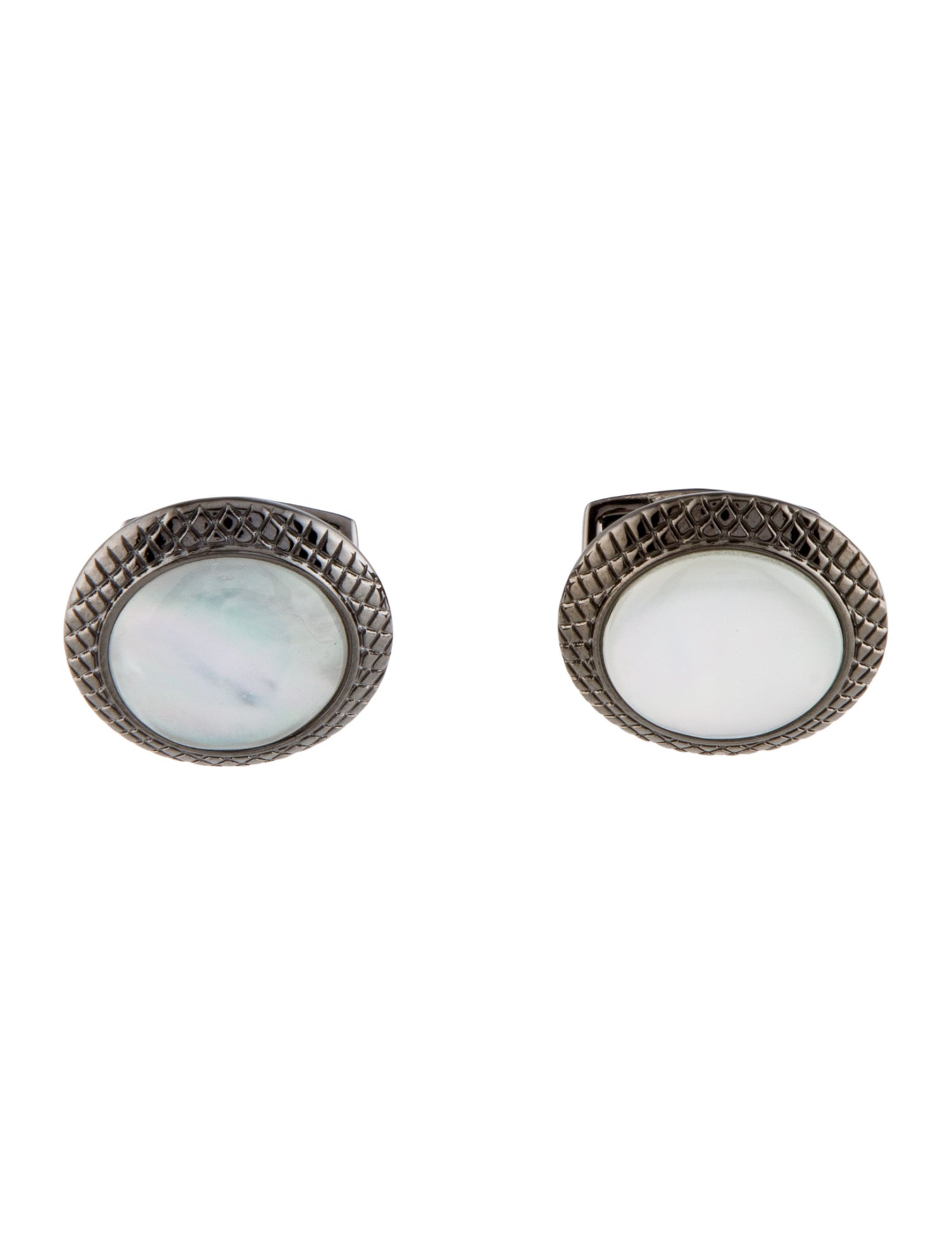 Tateossian Mother Of Pearl Round Cufflinks