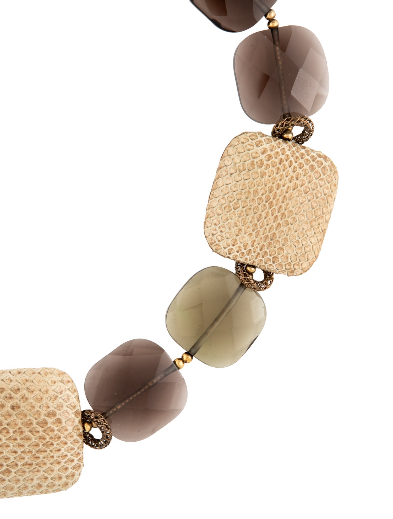 Tateossian Bead & Leather Station Necklace