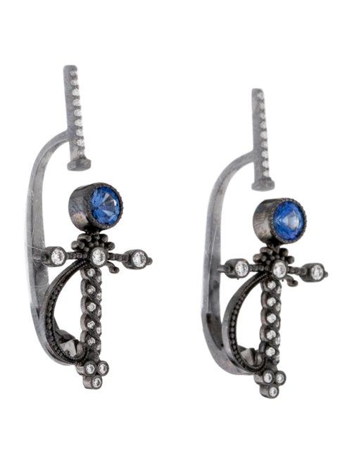 Colette Jewelry 18K Sapphire & Diamond Sword Earrings