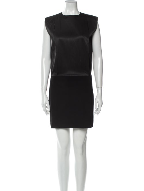 Totême Crew Neck Mini Dress Black
