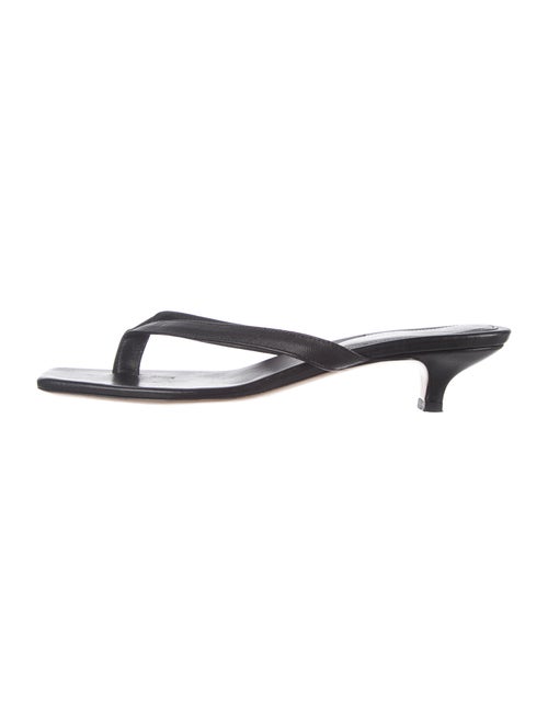 Totême Leather Slides Black