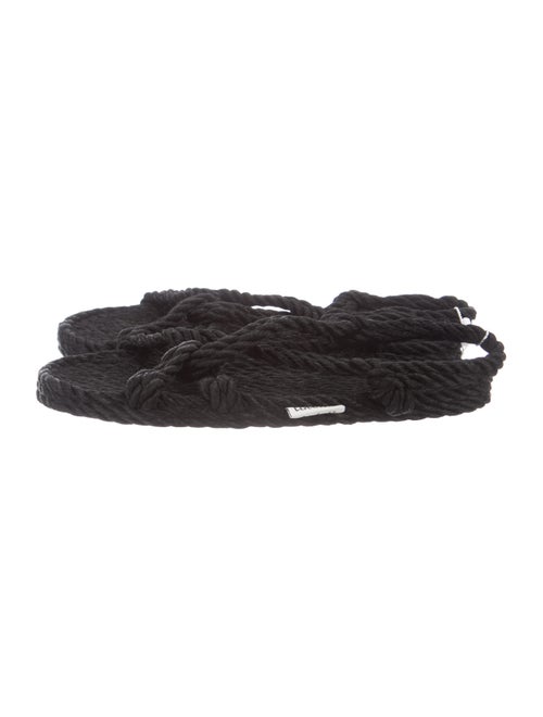 Totême Jute Sandals Black